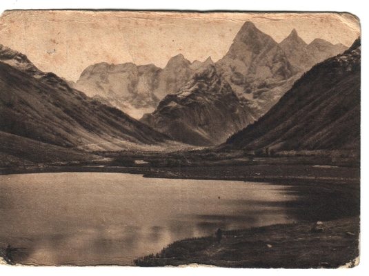 Открытка: Военно-Сухумская дорога, озеро Туманлы-Кель.