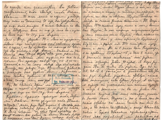 Письмо Марии Васильевны Эртель (урожденной Огарковой) к Александру Ивановичу Эртель 03.04.1898 г