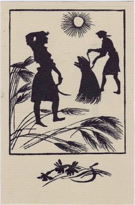 Молодая жница (иллюстрация к произведению А.В. Кольцова). Гравюра