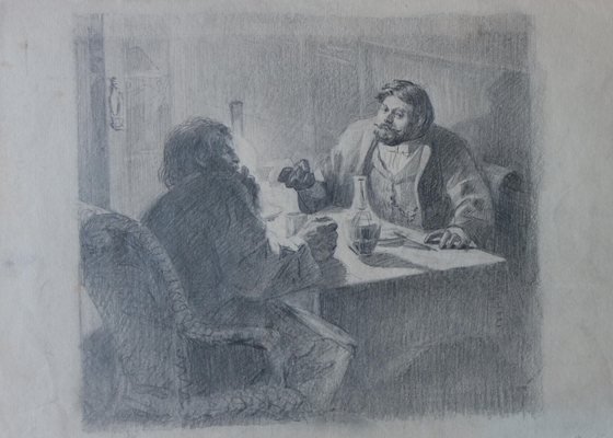 Иллюстрация к рассказу Эртеля А.И. «Иностранец Липатка и помещик Гуделкин».