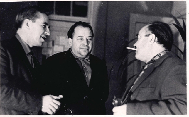 Фотография: В редакции журнала "Подъем". Писатели Панкратов В., Матюшин, Волохов Ф.С., 1971 г.