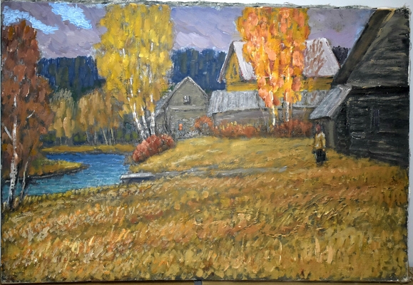 Картина. Курзанов А.М. Дождливая осень.