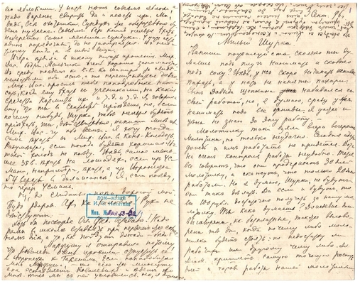 Письмо Марии Васильевны Эртель (урожденной Огарковой) к Александру Ивановичу Эртель 03.09.1896 г