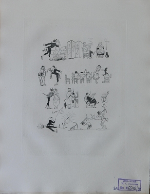 Альбом: Willette "Pauvre Pierrot"(Бедный Пьеро). Librairie Leon Vanier. Paris. Лист 21.