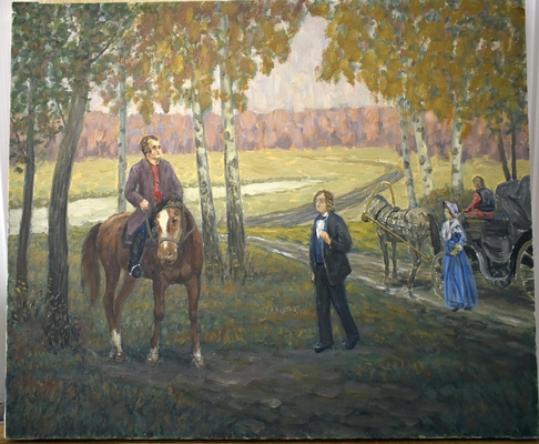 Картина. Курзанов А.М. Встреча А.В. Кольцова с Н.В. Станкевичем.