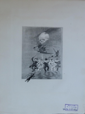 Альбом: Willette "Pauvre Pierrot"(Бедный Пьеро). Librairie Leon Vanier. Paris. Лист 6.