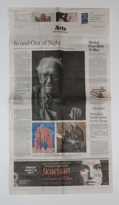 Газетная вырезка «The New York Times{Нью-Йорк Таймс}», приложение «Arts{Искусство}», 20 июня 2018 г., стр. 1-2.