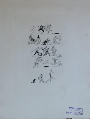 Альбом: Willette "Pauvre Pierrot"(Бедный Пьеро). Librairie Leon Vanier. Paris. Лист 20.