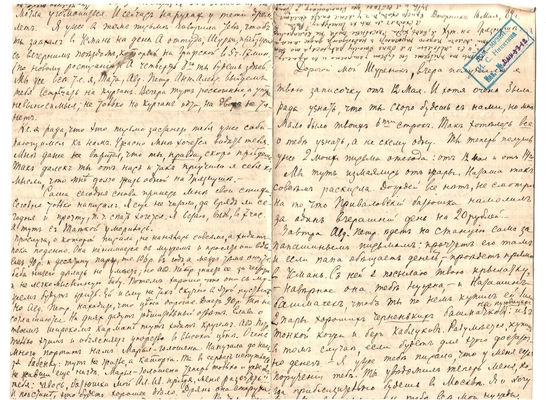 Письмо Марии Васильевны Эртель (урожденной Огарковой) к Александру Ивановичу Эртель 16.05.1889 г