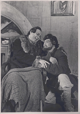 Фотография - сцена из спектакля "Алексей Кольцов" в постановке Воронежского театра драмы.